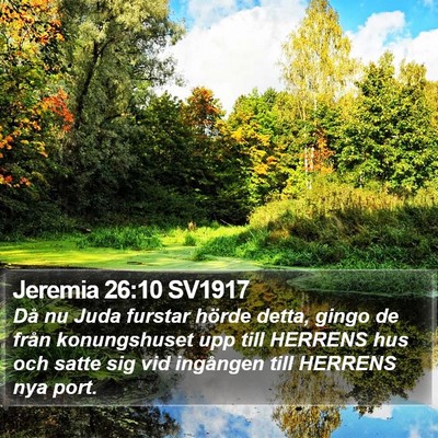 Jeremia 26:10 SV1917 Bible Verse Image