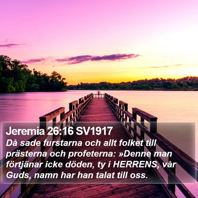 Jeremia 26:16 SV1917 Bible Verse Image