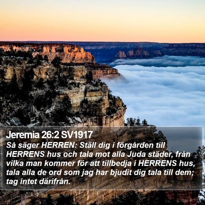 Jeremia 26:2 SV1917 Bible Verse Image
