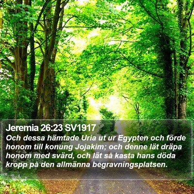 Jeremia 26:23 SV1917 Bible Verse Image