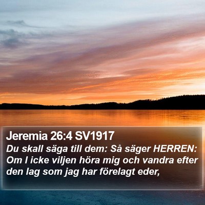 Jeremia 26:4 SV1917 Bible Verse Image