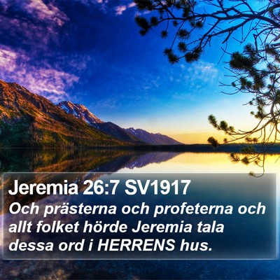 Jeremia 26:7 SV1917 Bible Verse Image