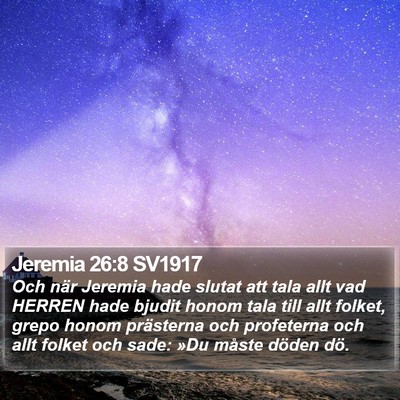 Jeremia 26:8 SV1917 Bible Verse Image