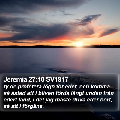 Jeremia 27:10 SV1917 Bible Verse Image