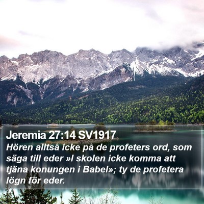 Jeremia 27:14 SV1917 Bible Verse Image