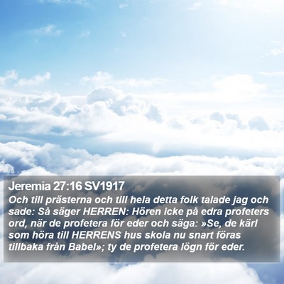 Jeremia 27:16 SV1917 Bible Verse Image