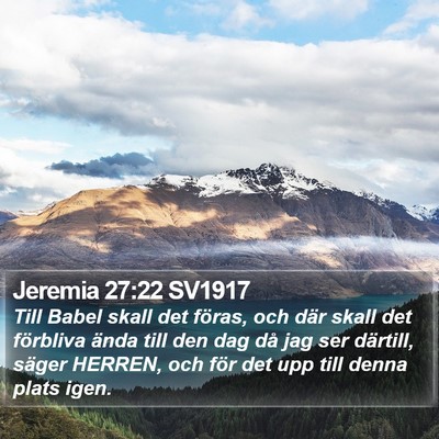 Jeremia 27:22 SV1917 Bible Verse Image