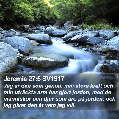 Jeremia 27:5 SV1917 Bible Verse Image