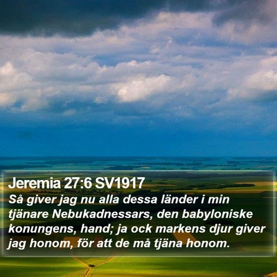 Jeremia 27:6 SV1917 Bible Verse Image