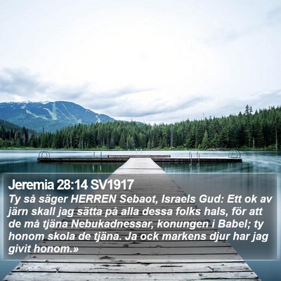 Jeremia 28:14 SV1917 Bible Verse Image