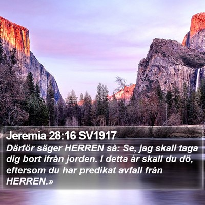 Jeremia 28:16 SV1917 Bible Verse Image