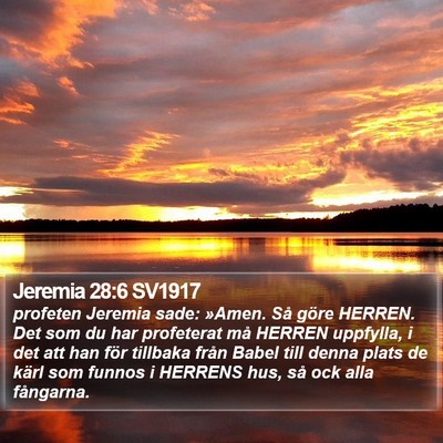 Jeremia 28:6 SV1917 Bible Verse Image
