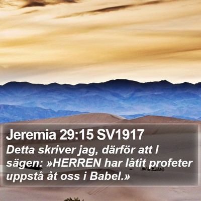 Jeremia 29:15 SV1917 Bible Verse Image