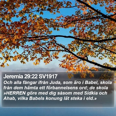 Jeremia 29:22 SV1917 Bible Verse Image