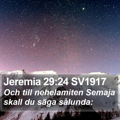 Jeremia 29:24 SV1917 Bible Verse Image
