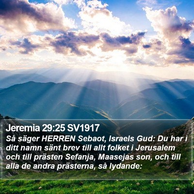 Jeremia 29:25 SV1917 Bible Verse Image