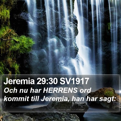 Jeremia 29:30 SV1917 Bible Verse Image