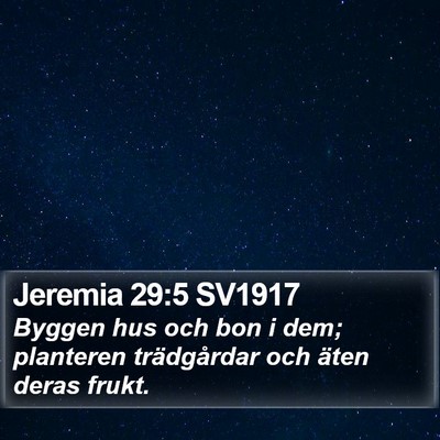 Jeremia 29:5 SV1917 Bible Verse Image