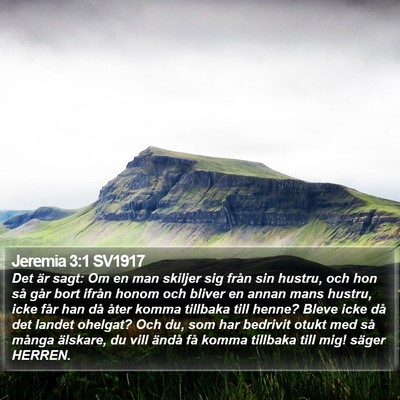 Jeremia 3:1 SV1917 Bible Verse Image