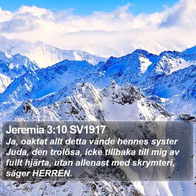 Jeremia 3:10 SV1917 Bible Verse Image