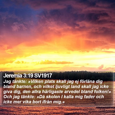 Jeremia 3:19 SV1917 Bible Verse Image