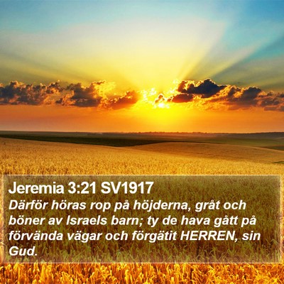 Jeremia 3:21 SV1917 Bible Verse Image
