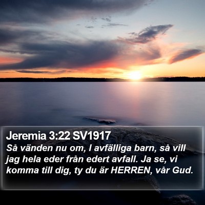 Jeremia 3:22 SV1917 Bible Verse Image