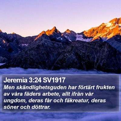 Jeremia 3:24 SV1917 Bible Verse Image