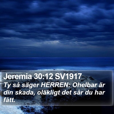 Jeremia 30:12 SV1917 Bible Verse Image