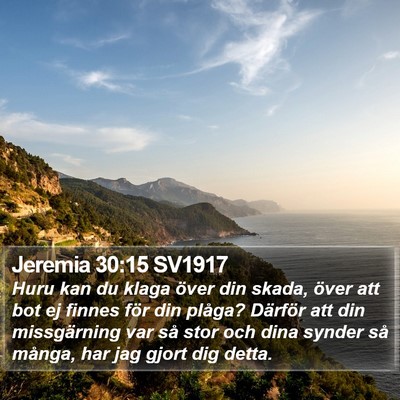 Jeremia 30:15 SV1917 Bible Verse Image