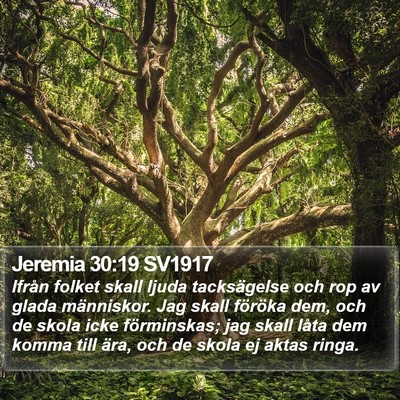 Jeremia 30:19 SV1917 Bible Verse Image