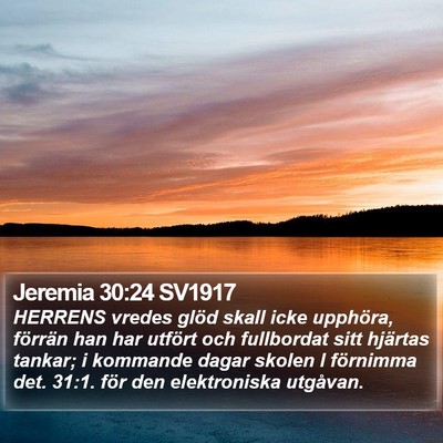 Jeremia 30:24 SV1917 Bible Verse Image
