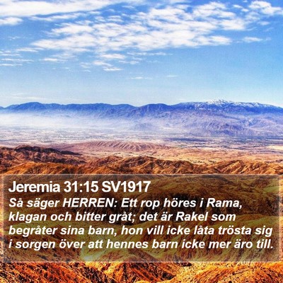 Jeremia 31:15 SV1917 Bible Verse Image