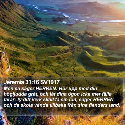 Jeremia 31:16 SV1917 Bible Verse Image