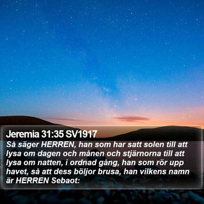 Jeremia 31:35 SV1917 Bible Verse Image