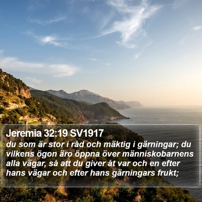 Jeremia 32:19 SV1917 Bible Verse Image