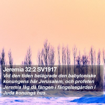 Jeremia 32:2 SV1917 Bible Verse Image