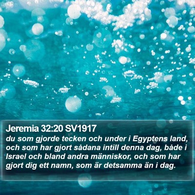Jeremia 32:20 SV1917 Bible Verse Image
