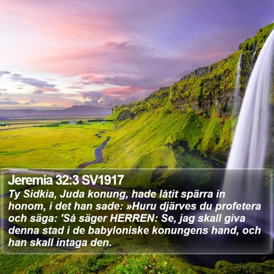 Jeremia 32:3 SV1917 Bible Verse Image