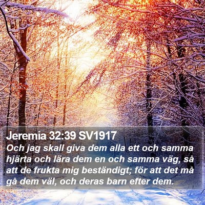 Jeremia 32:39 SV1917 Bible Verse Image
