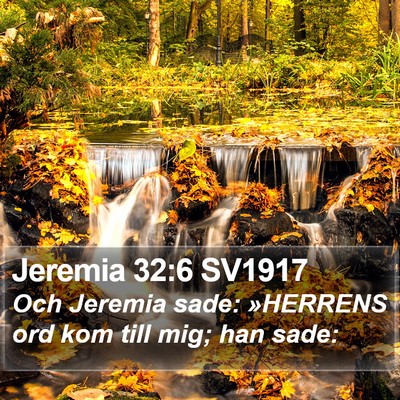 Jeremia 32:6 SV1917 Bible Verse Image