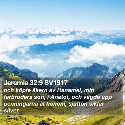 Jeremia 32:9 SV1917 Bible Verse Image