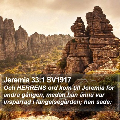 Jeremia 33:1 SV1917 Bible Verse Image