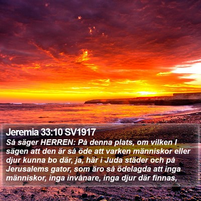 Jeremia 33:10 SV1917 Bible Verse Image