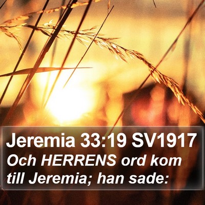 Jeremia 33:19 SV1917 Bible Verse Image