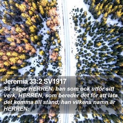 Jeremia 33:2 SV1917 Bible Verse Image
