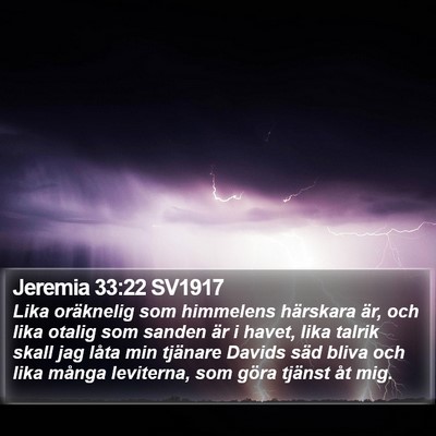 Jeremia 33:22 SV1917 Bible Verse Image