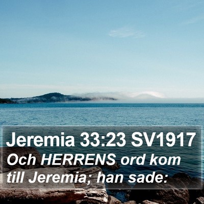 Jeremia 33:23 SV1917 Bible Verse Image
