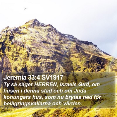 Jeremia 33:4 SV1917 Bible Verse Image