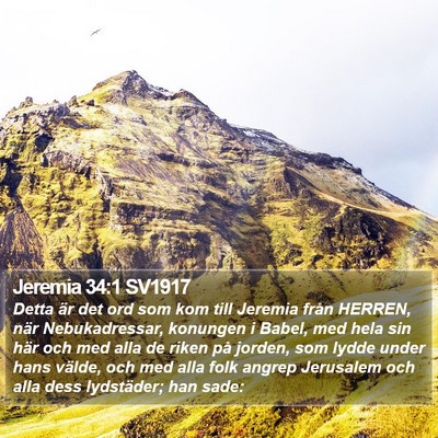 Jeremia 34:1 SV1917 Bible Verse Image